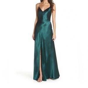 Jenny Yoo Emerald Green Maxi Dress